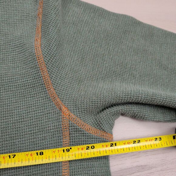 The Black Dog Shirt Mens S Green Graphic Long Sleeve Beach Outdoor Waffle Knit - Picture 6 of 10